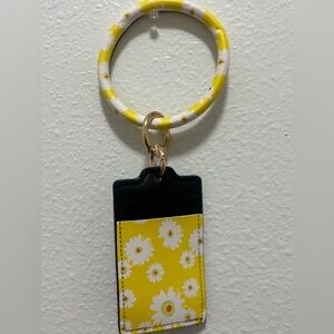 Yellow Daisy Keychain Bracelet